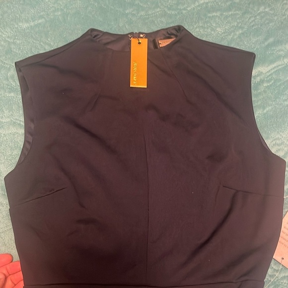 Sleeveless Alexia Admor Fara Dress Navy Blue Midi Sheath Tie‎ Belt women’s 4 NWT - Picture 10 of 17